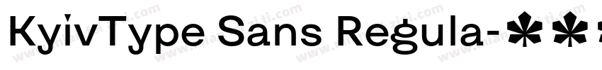 KyivType Sans Regula字体转换